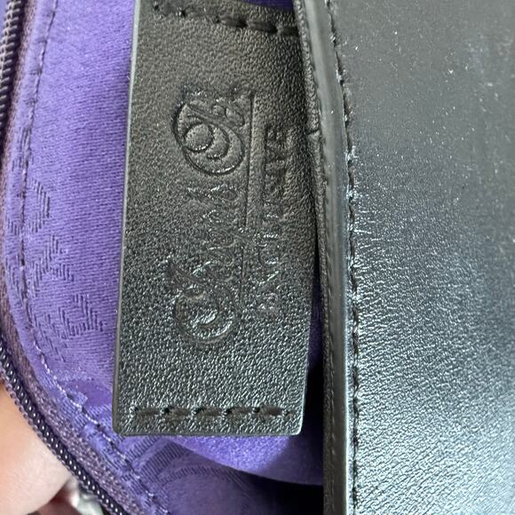 Vtg Fringe Leather Crossbody Bag Y2K Joseph B Black Boho Festival Suede Purse - Picture 3 of 13